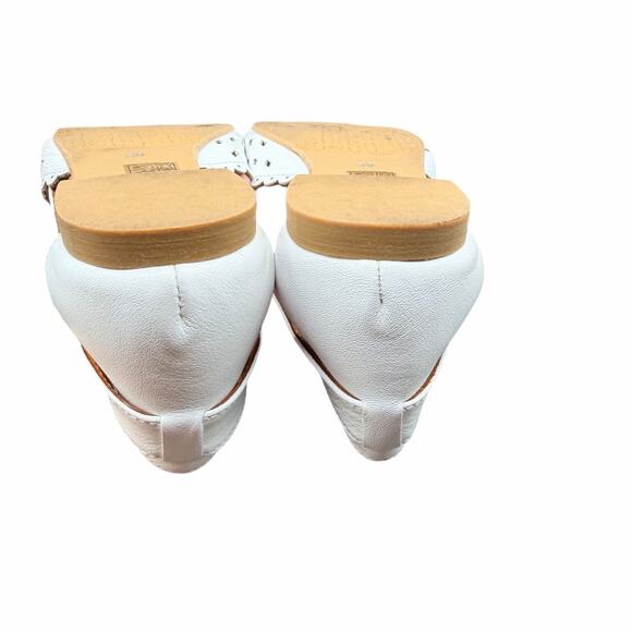 Spring Step Delorse White Leather d’Orsay Flats EU 39 US 8.5-9 Slingback - Picture 7 of 13